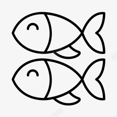 鱼亚洲食品图标图标