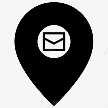 邮件位置地图pin图标图标