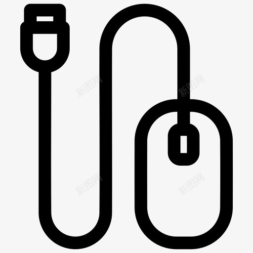 鼠标计算机端口图标svg_新图网 https://ixintu.com usb 电子设备和小工具 端口 计算机 鼠标