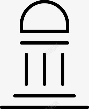 柱子建筑银行图标图标