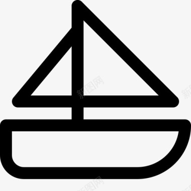 帆船旅游游艇图标图标