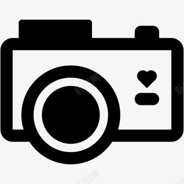 相机爱情照片图标图标