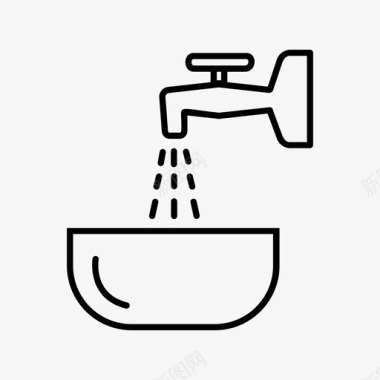 水碗水龙头图标图标