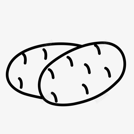 马铃薯马铃薯植物蔬菜图标svg_新图网 https://ixintu.com 蔬菜 马铃薯 马铃薯植物