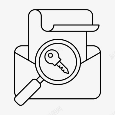 电子邮件搜索密码密钥安全性图标图标