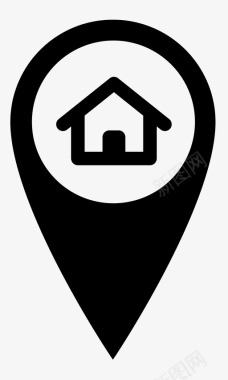 房子位置家地图图标图标