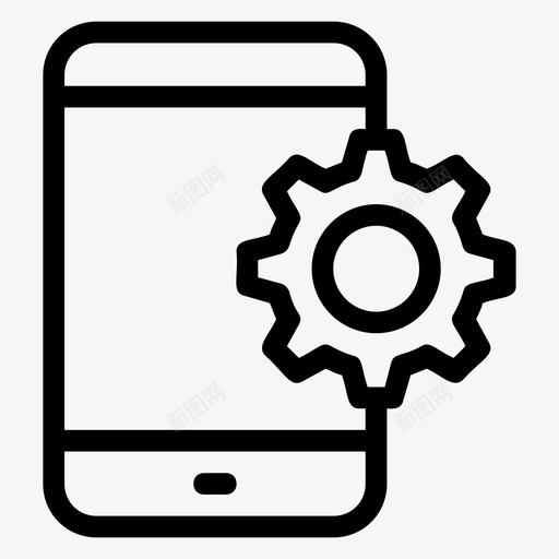 移动配置开发图标svg_新图网 https://ixintu.com 开发 开发用户界面线图标 电话 移动 网页设计 设置 配置