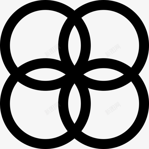 四个圆圈象征形状占星术图标svg_新图网 https://ixintu.com 占星术 四个圆圈象征 形状