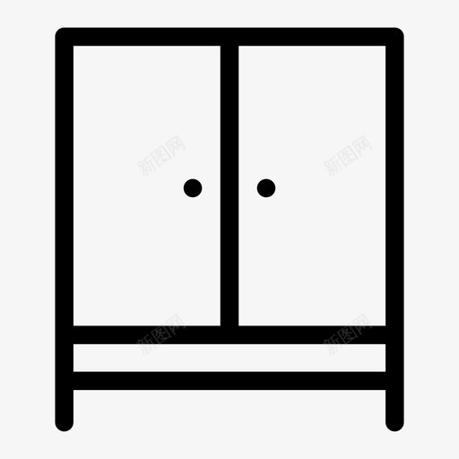 橱柜自助餐壁橱图标svg_新图网 https://ixintu.com 储物柜 壁橱 橱柜 自助餐 衣柜 餐具柜