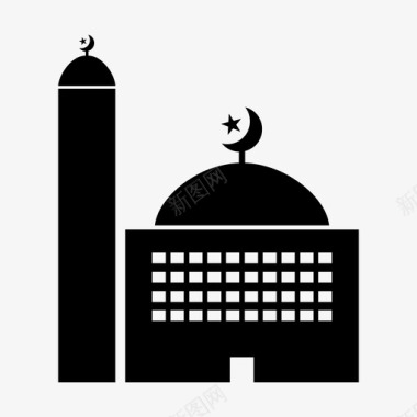 清真寺祈祷宗教图标图标