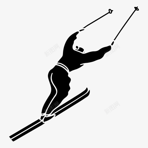 滑雪涂鸦运动图标svg_新图网 https://ixintu.com 冬天 涂鸦 滑雪 运动