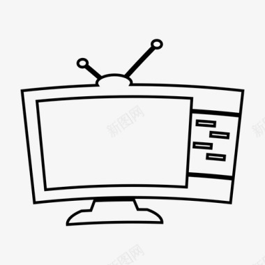 电视监视器技术图标图标