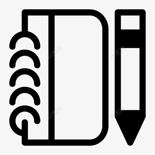 笔记本议程日记图标svg_新图网 https://ixintu.com 日记 笔记 笔记本 议程 铅笔