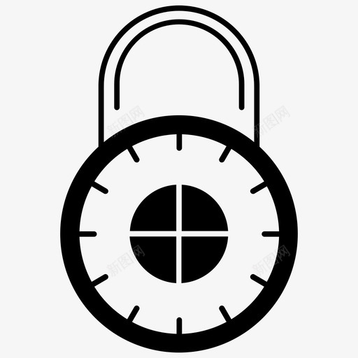 挂锁上锁保护图标svg_新图网 https://ixintu.com 上锁 保护 学校和教育铭文 安全 挂锁