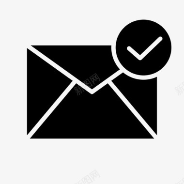 选择邮件支票信封图标图标