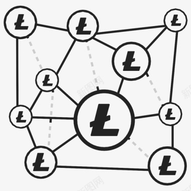 莱特币比特币区块链图标图标