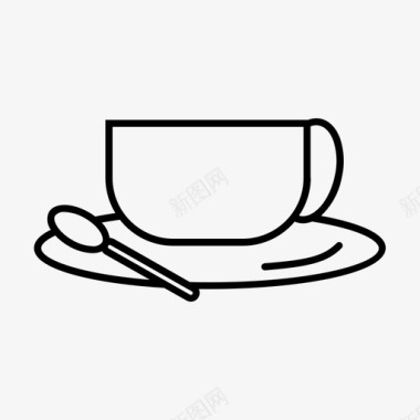 咖啡杯碗烹饪图标图标