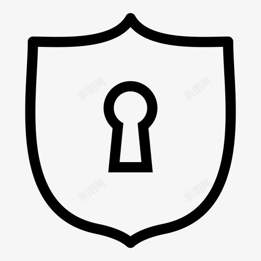 屏蔽锁孔锁图标svg_新图网 https://ixintu.com 保护 安全 屏蔽 技术 锁 锁孔