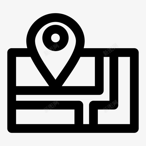 路线图地图gps图标svg_新图网 https://ixintu.com gps 位置 地图 导航 手机粗体 路线图