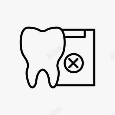 坏牙报告牙医牙齿图标图标