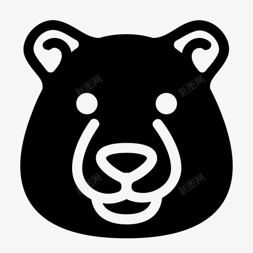 熊脸植物园北极熊图标svg_新图网 https://ixintu.com 北极熊 植物园 泰迪熊 熊脸