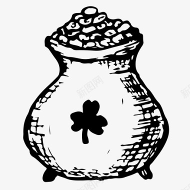 金罐爱尔兰圣帕特里克图标图标