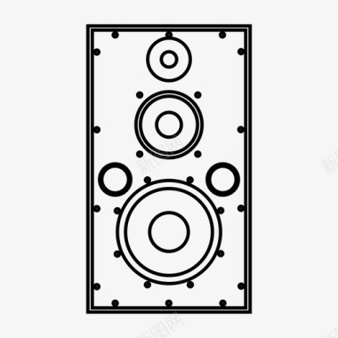 低音扬声器高保真扬声器扩音器图标图标
