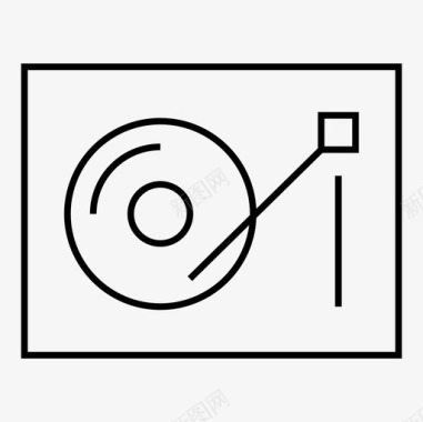 转盘dj混音器录音机图标图标