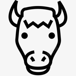 美洲野牛野牛脸美洲野牛水牛图标高清图片
