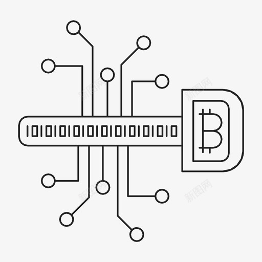 比特币密钥分散式数字密钥图标svg_新图网 https://ixintu.com 分散式 数字密钥 数字货币 比特币密钥