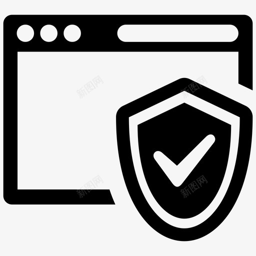 浏览器保护屏蔽网络图标svg_新图网 https://ixintu.com 互联网安全 屏蔽 浏览器保护 网络
