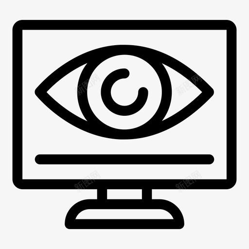 监控眼睛屏幕图标svg_新图网 https://ixintu.com 屏幕 搜索 搜索引擎优化营销 监控 眼睛