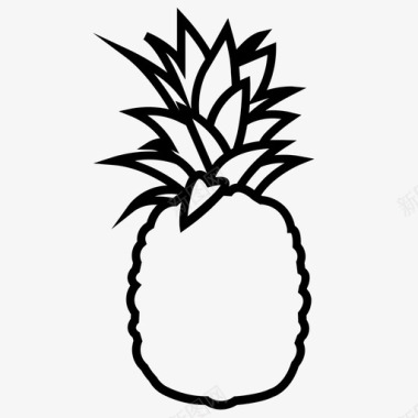 菠萝水果菠萝汁图标图标