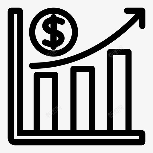 利润业务图表图标svg_新图网 https://ixintu.com 业务 利润 图表 统计 资金