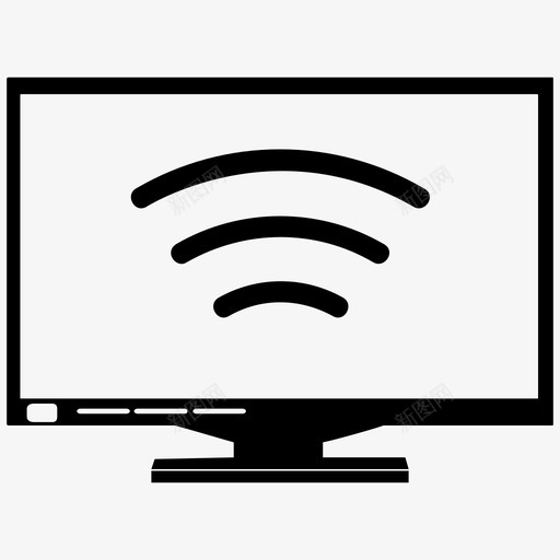 电视电子媒体lcd图标svg_新图网 https://ixintu.com lcd led wifi 电子媒体 电视