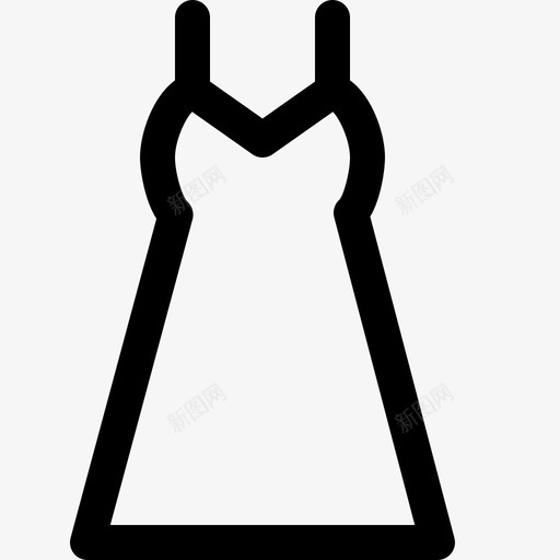 太阳裙服装无袖图标svg_新图网 https://ixintu.com 夏装 太阳裙 无袖 服装 服装线图标