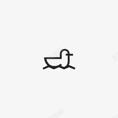 鸭子小鸭水鸟图标图标