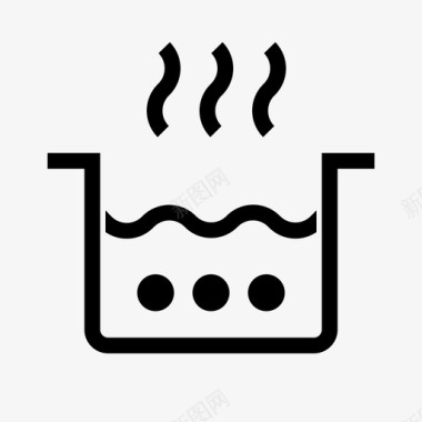 火锅烹饪热水图标图标