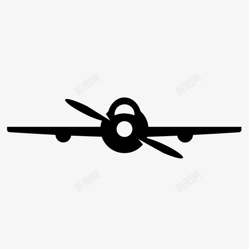 飞机喷气式飞机运输前视图图标svg_新图网 https://ixintu.com 喷气式飞机 运输前视图 飞机
