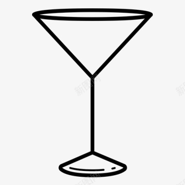 玻璃杯马提尼酒杯图标图标