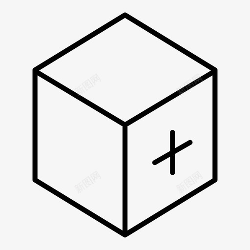 添加块框立方体图标svg_新图网 https://ixintu.com 包 框 添加块 立方体