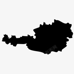 奥地利地图奥地利国家欧洲图标高清图片