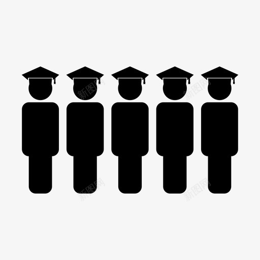 学生大学研究生图标svg_新图网 https://ixintu.com 大学 学生 毕业 研究生