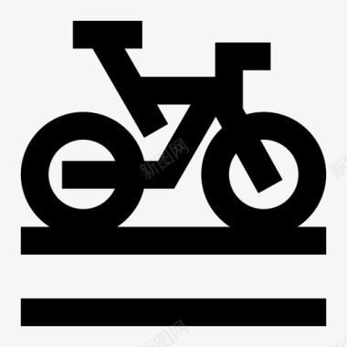 自行车道骑行街道图标图标