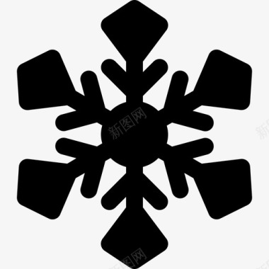 扇形板块雪花冻结冰晶图标图标