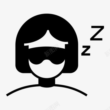 睡眠眼罩睡眠面具图标图标