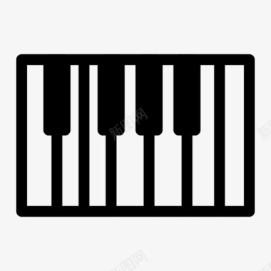 钢琴电钢琴键盘图标图标
