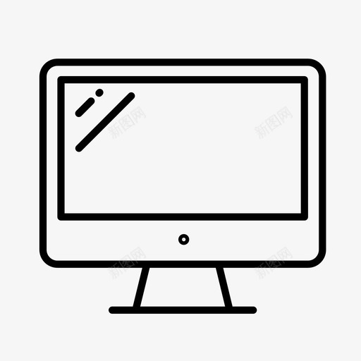 电脑台式机imac图标svg_新图网 https://ixintu.com imac uiux 台式机 屏幕 电脑