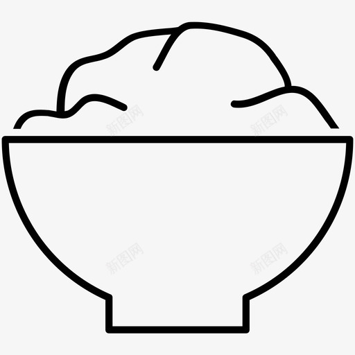 米饭碗食物图标svg_新图网 https://ixintu.com 碗 米饭 食物