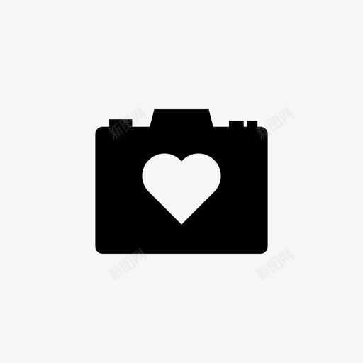 摄像机心脏图标svg_新图网 https://ixintu.com 心脏 摄像机